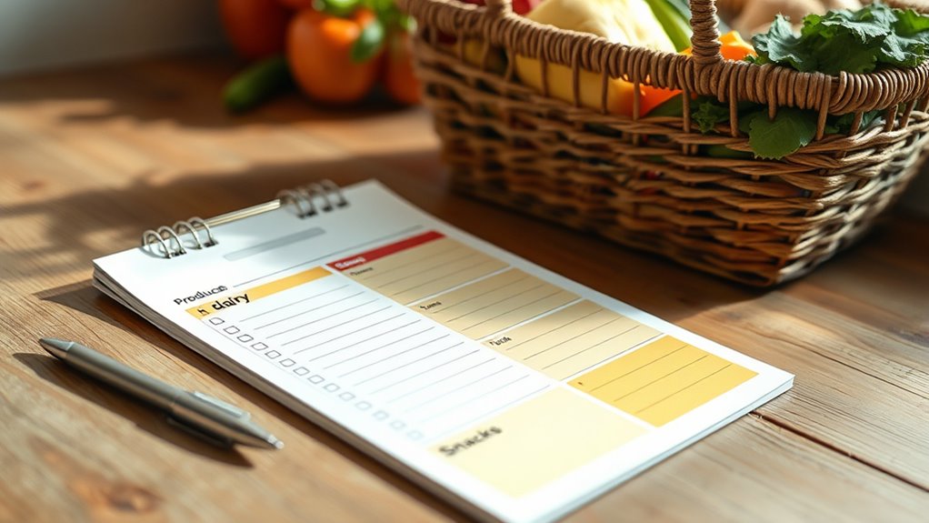 grocery planner pad features