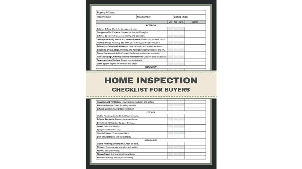 home inspection checklist for buyers