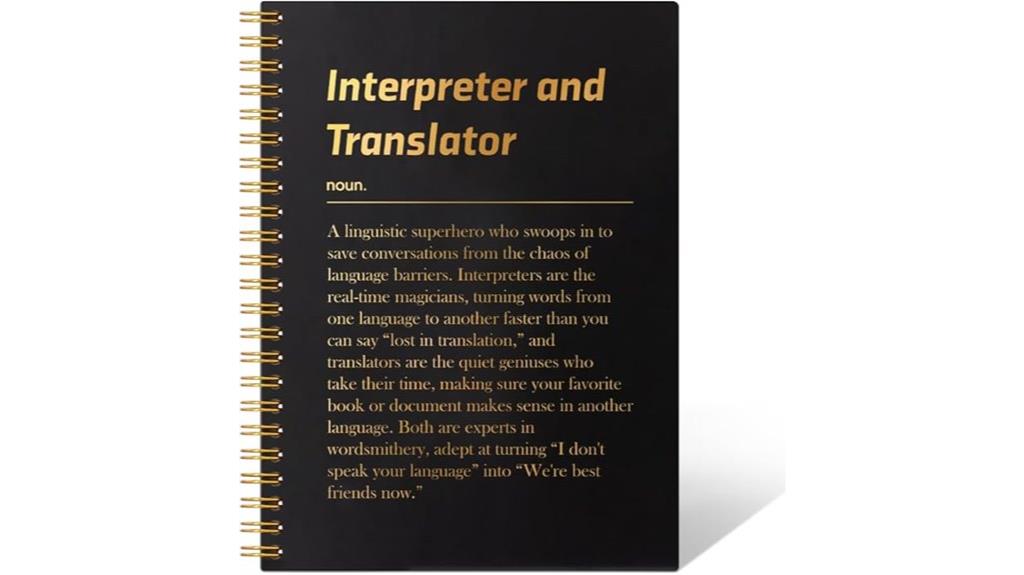 language learning spiral notebook