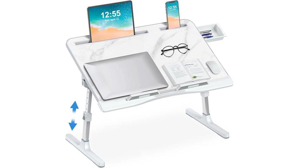 laptop bed desk size