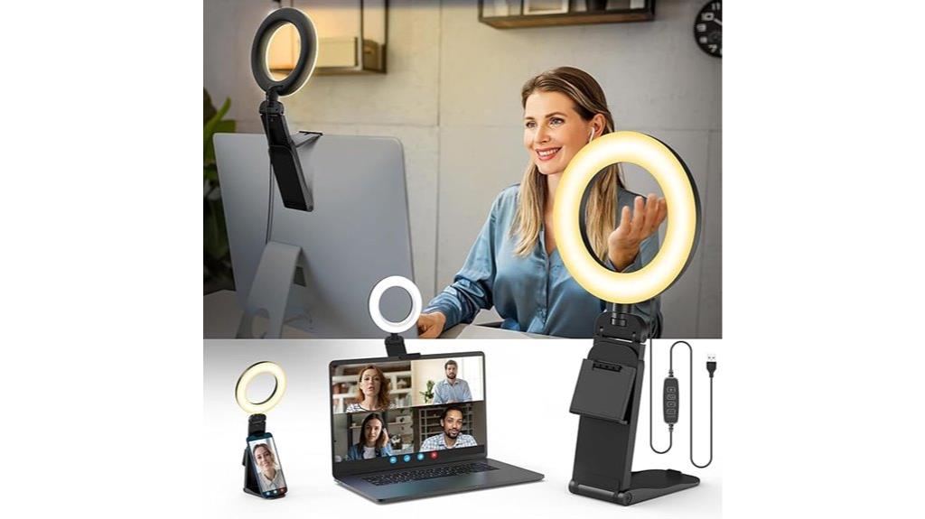 laptop clip on ring light