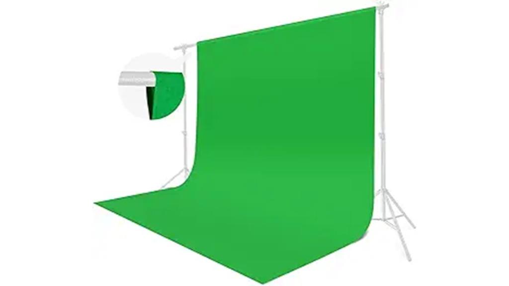 large 10x10 ft green screen