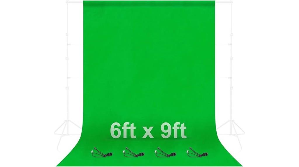 large 6x9 ft green screen
