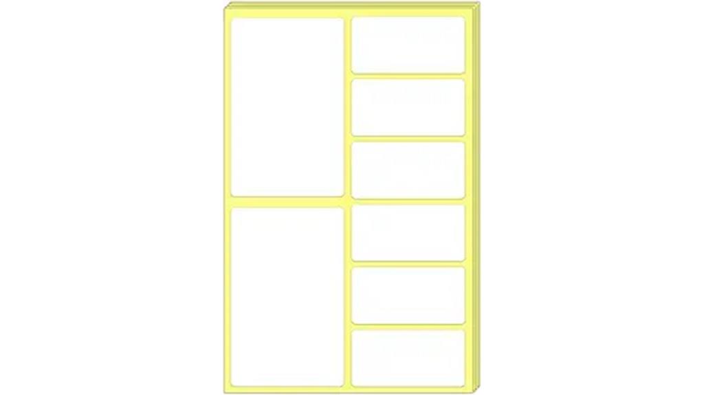large bin label set