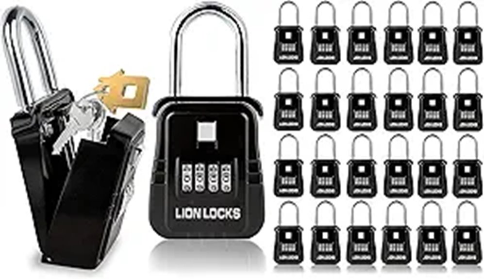 large black lock boxes