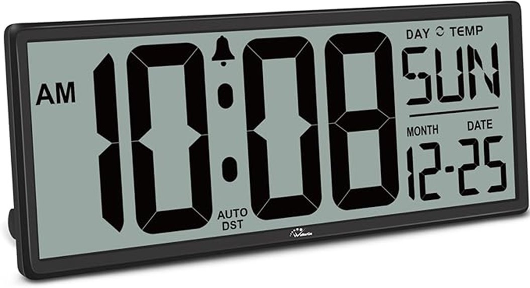 large digital wall clock
