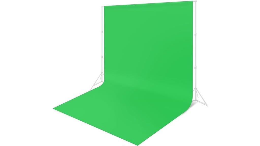 large green photography backdrop