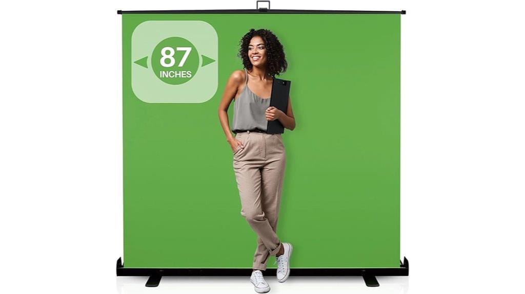 large green screen backdrop