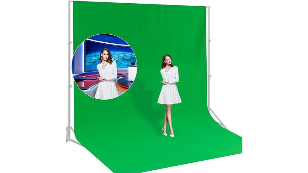 large green screen backdrop