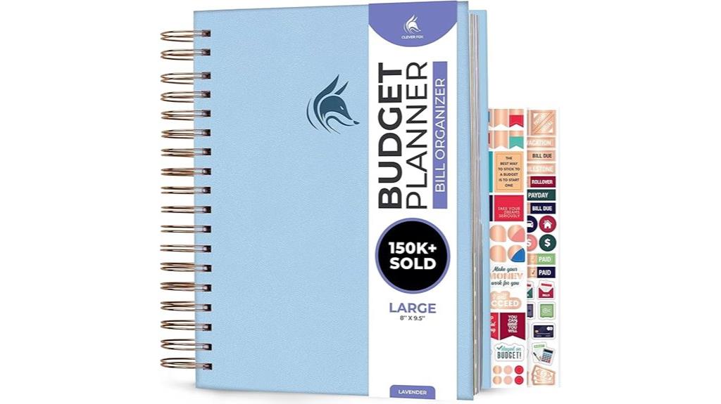 lavender budget organizer
