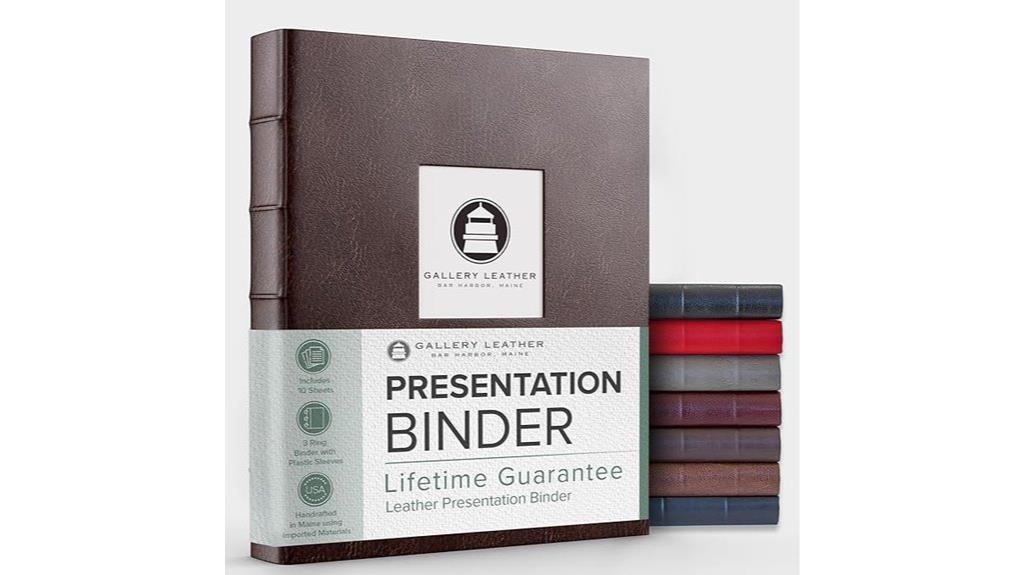 leather binder with sleeves