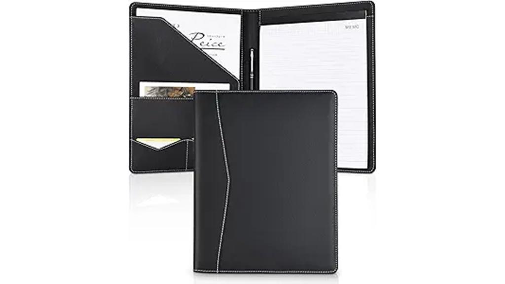 leather portfolio binder