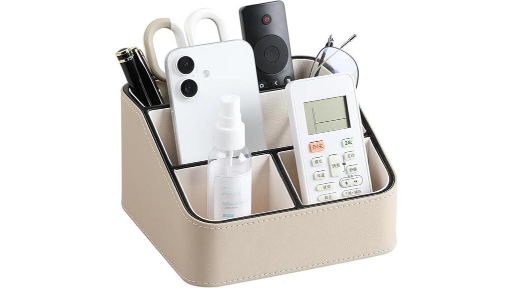 leather remote control organizer