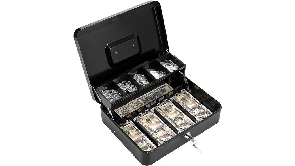 lockable cash box tray