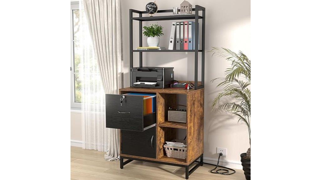 lockable charging file cabinet
