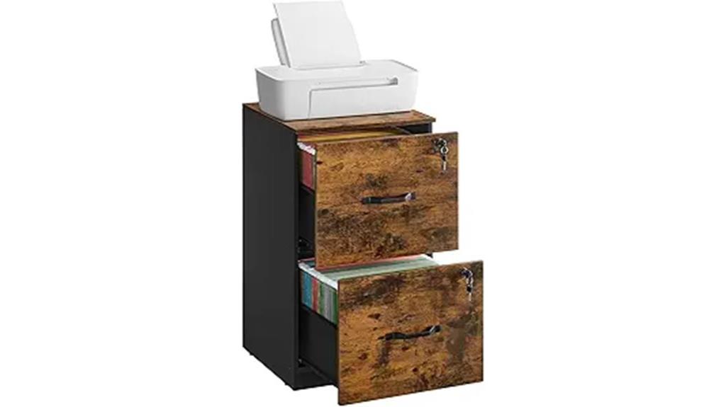 lockable two drawer cabinet