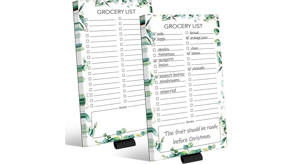 magnetic fridge grocery list