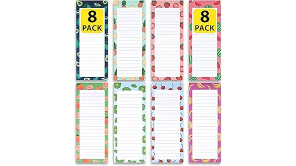 magnetic grocery notepad set