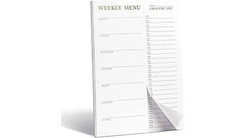 magnetic meal and grocery organizer