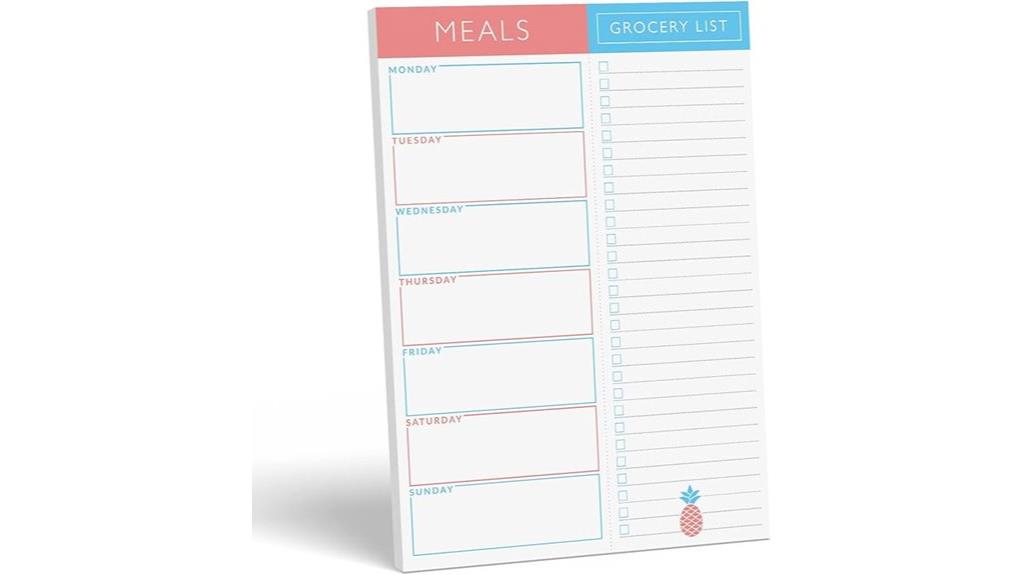 magnetic meal planning pad