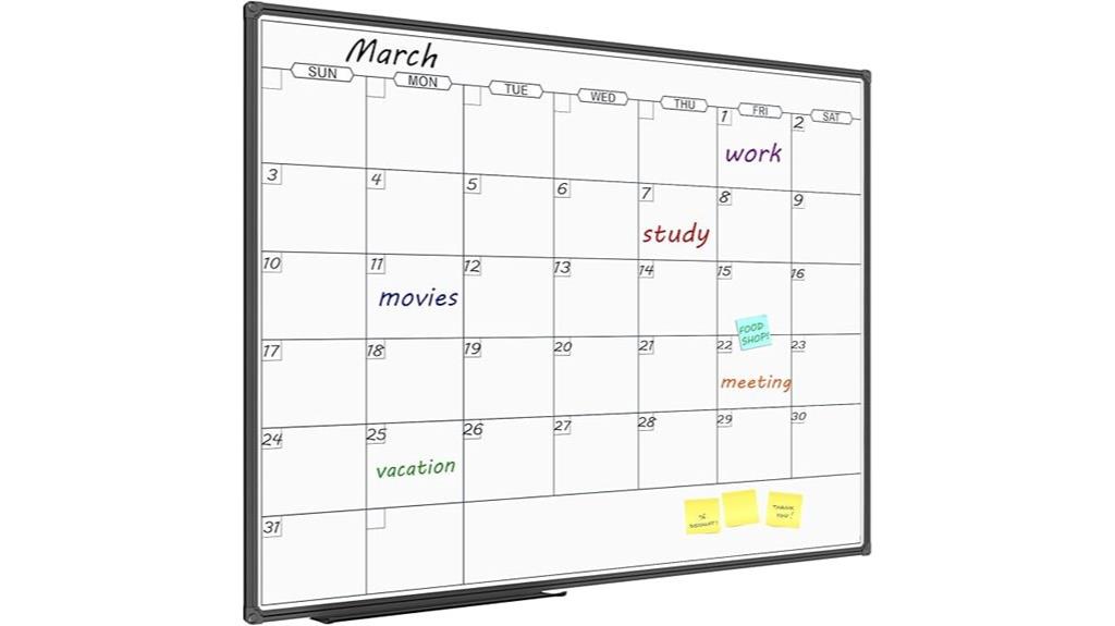 magnetic whiteboard calendar