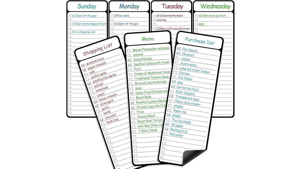 magnetic whiteboard to do list