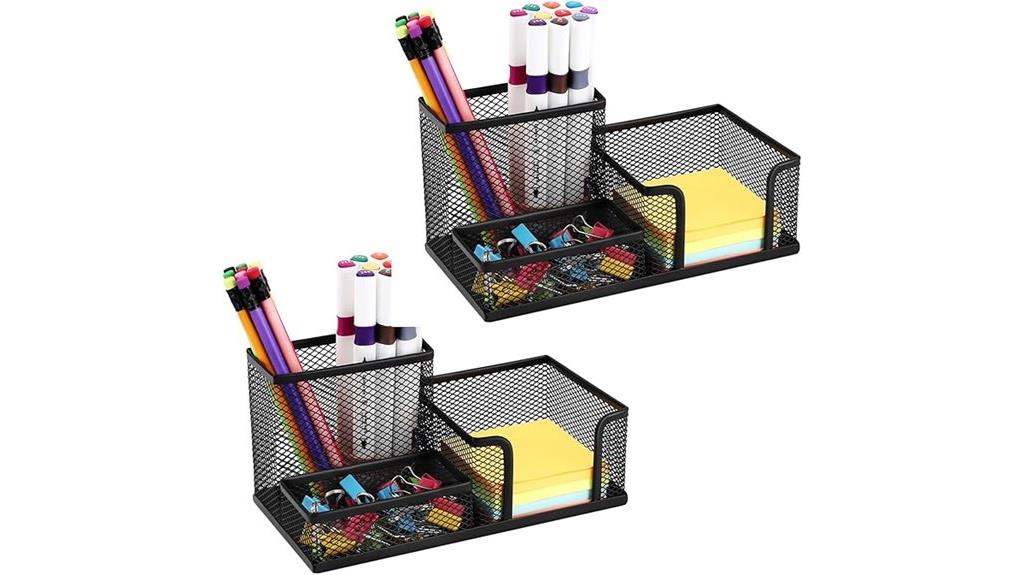 metal desk organizer set