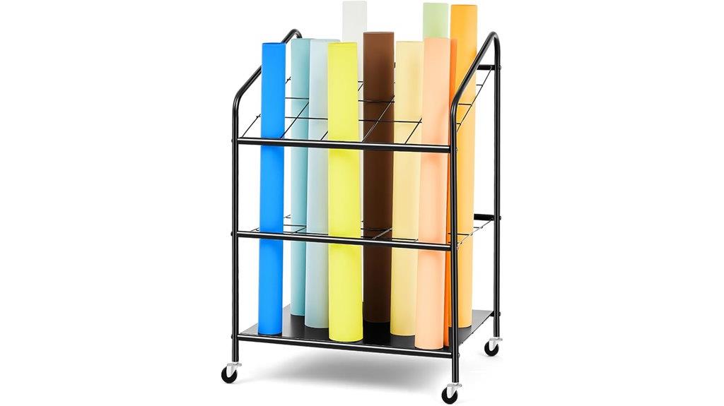 mobile 20 slot storage rack