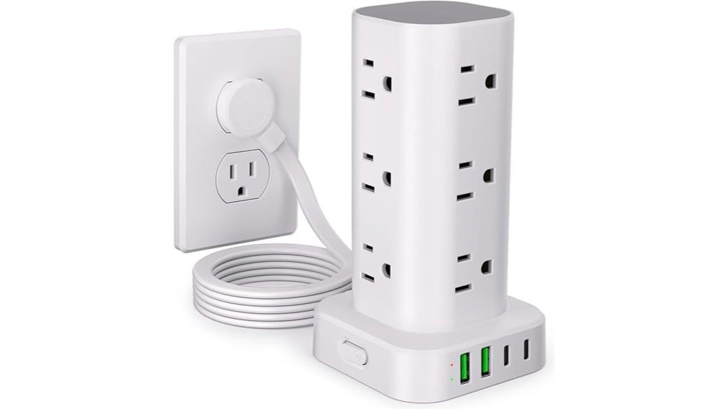 multi outlet tower power strip