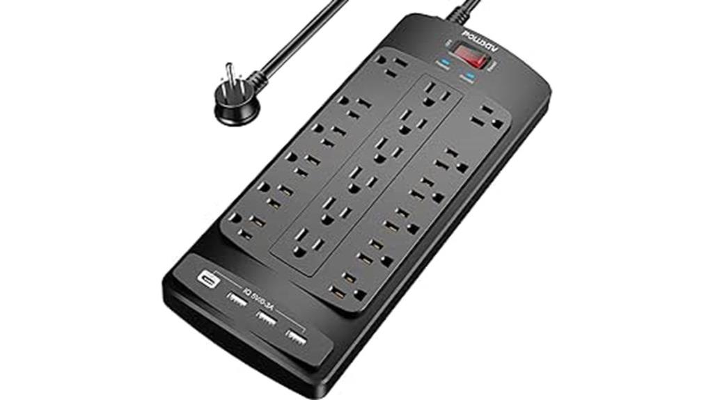 multiple outlet usb surge protector