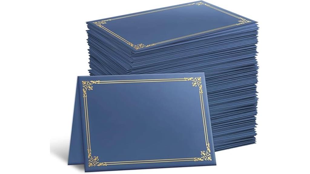 navy blue certificate holders