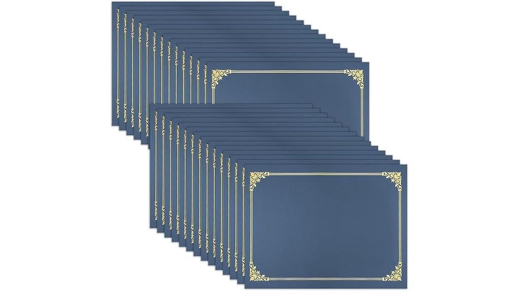 navy blue certificate pack