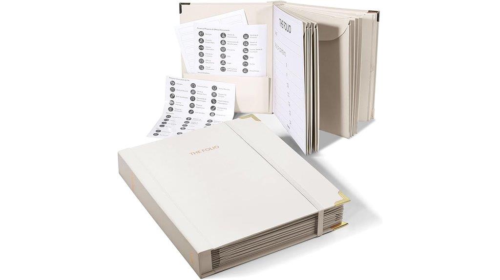 organizer for folio documents