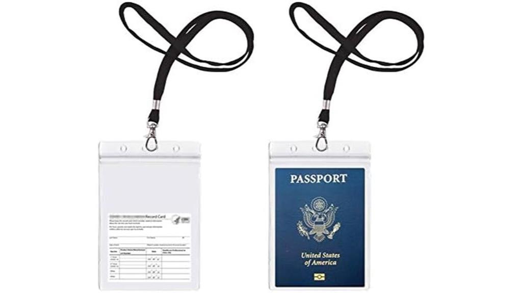 passport holder with lanyards