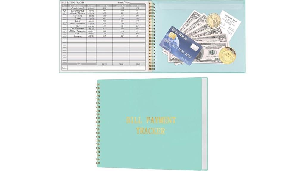personal bill management notebook