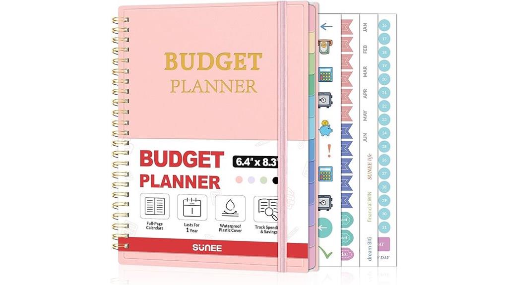 pink monthly budget planner