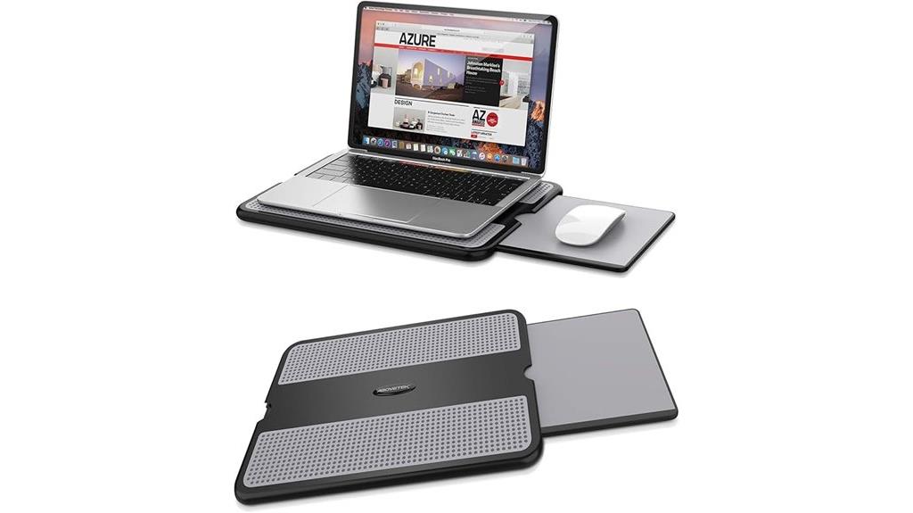 portable lap desk with accessories