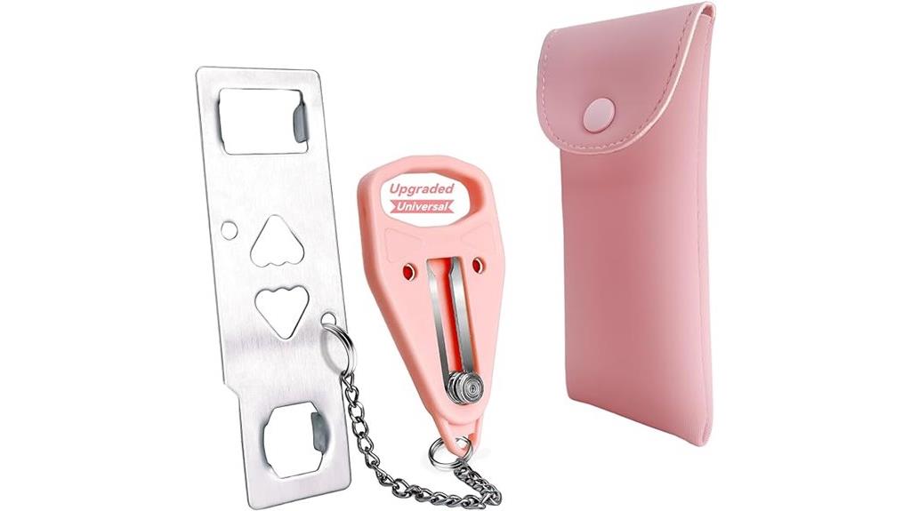 portable pink door lock