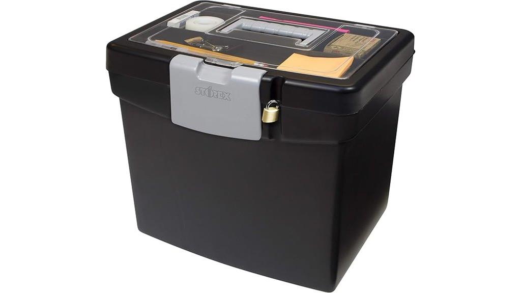 portable storage box with lid
