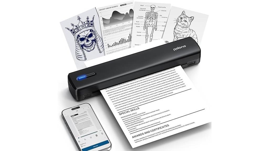 portable wireless travel printer