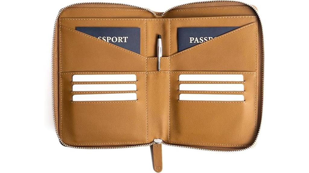 premium family leather passport holder