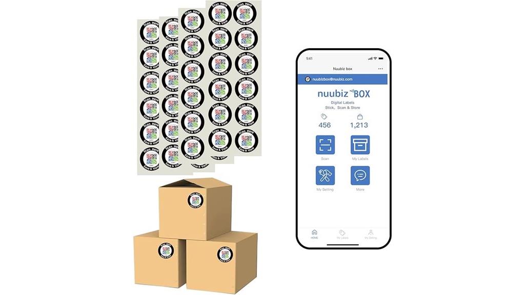 qr code labels for storage