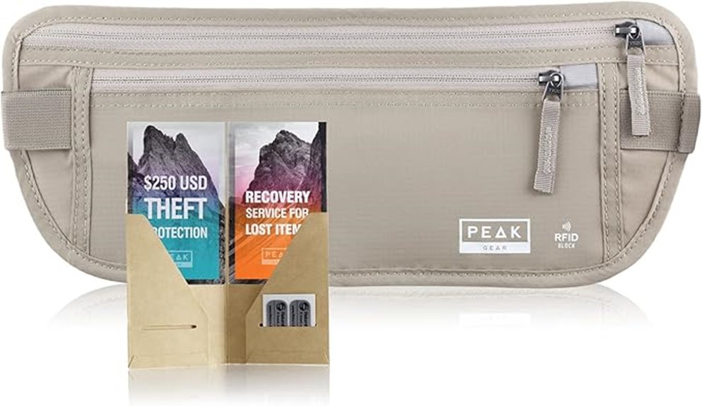 rfid blocking travel belt