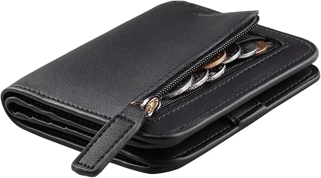 rfid leather wallet for women