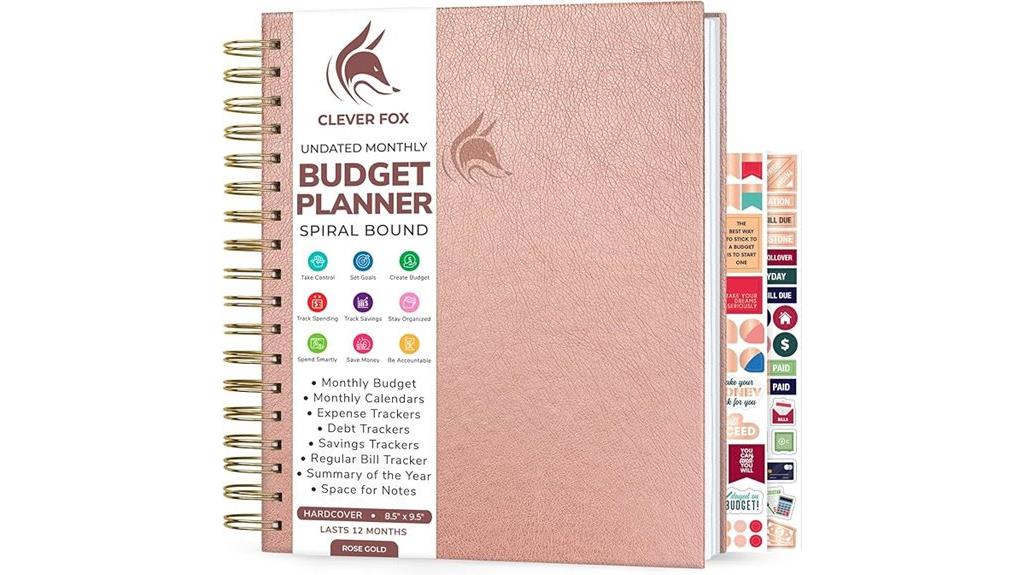 rose gold budget journal