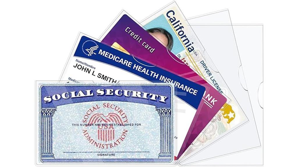 six card security sleeves