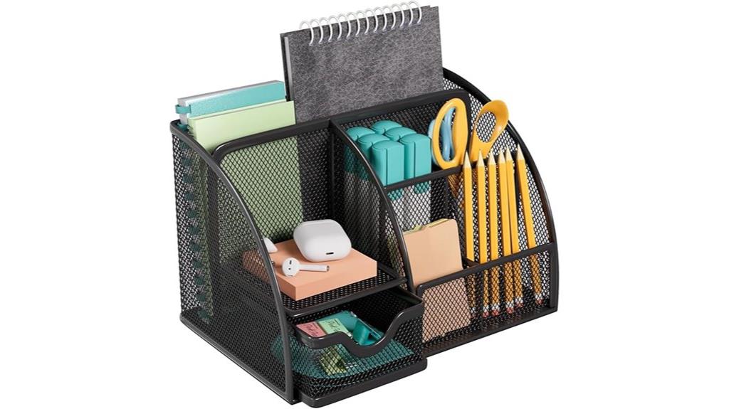 six compartment desk organizer