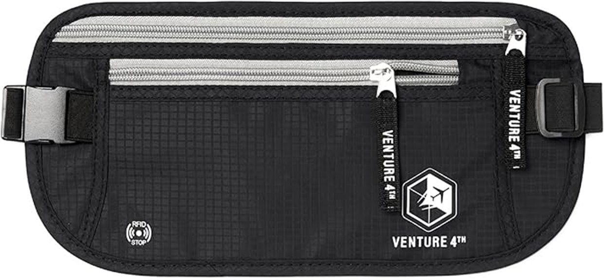slim rfid blocking money belt