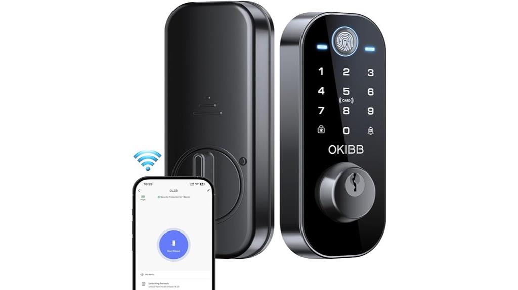 smart black fingerprint lock