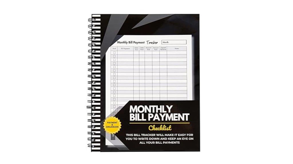 spiral bound billing record notebook